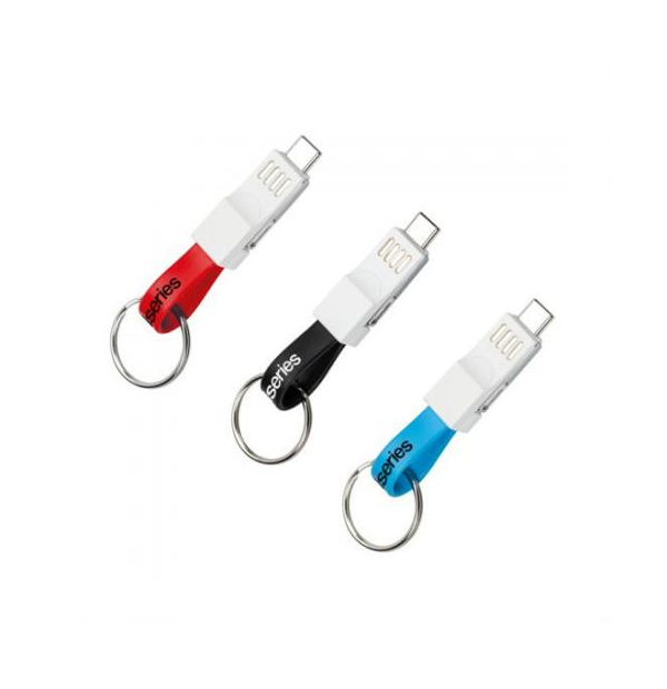 Câble de charge 3-1 avec porte-clé 