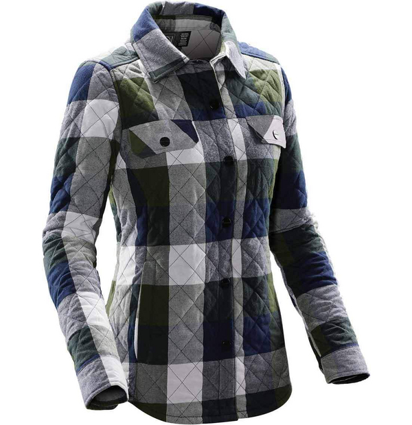 chemise à carreaux matelassée