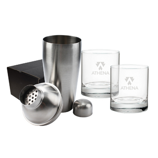 PJL-6659 Ensemble à cocktail - 2 verres et mélangeur