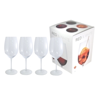 PJL-4955 Ensemble-cadeau de verres à vin blanc et rouge