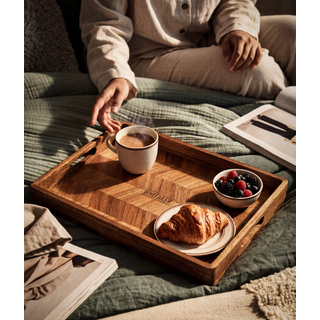 PJL-7141 Planche de service en bois d'acacia motif chevrons 