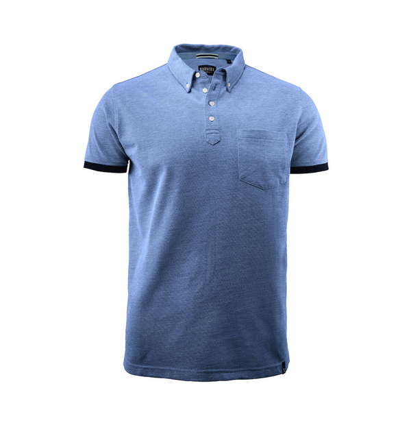 polo en piqué avec col bouton
