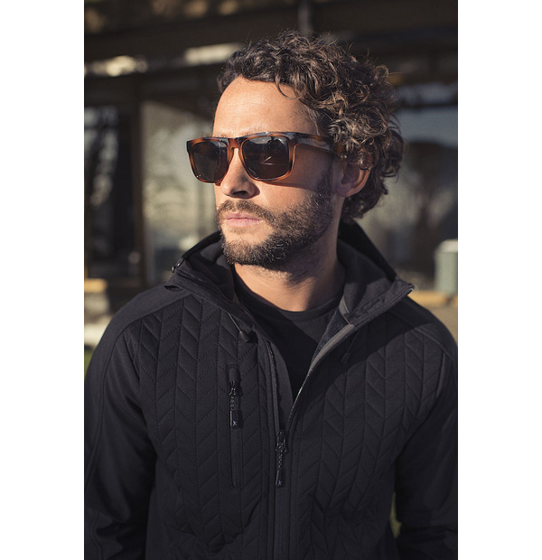 Veste à motifs interlock matelassé