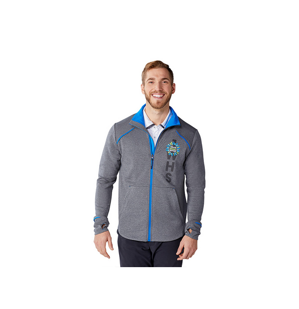 Veste en tricot avec fermeture éclair contrastante