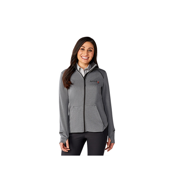 Veste en tricot avec fermeture éclair contrastante